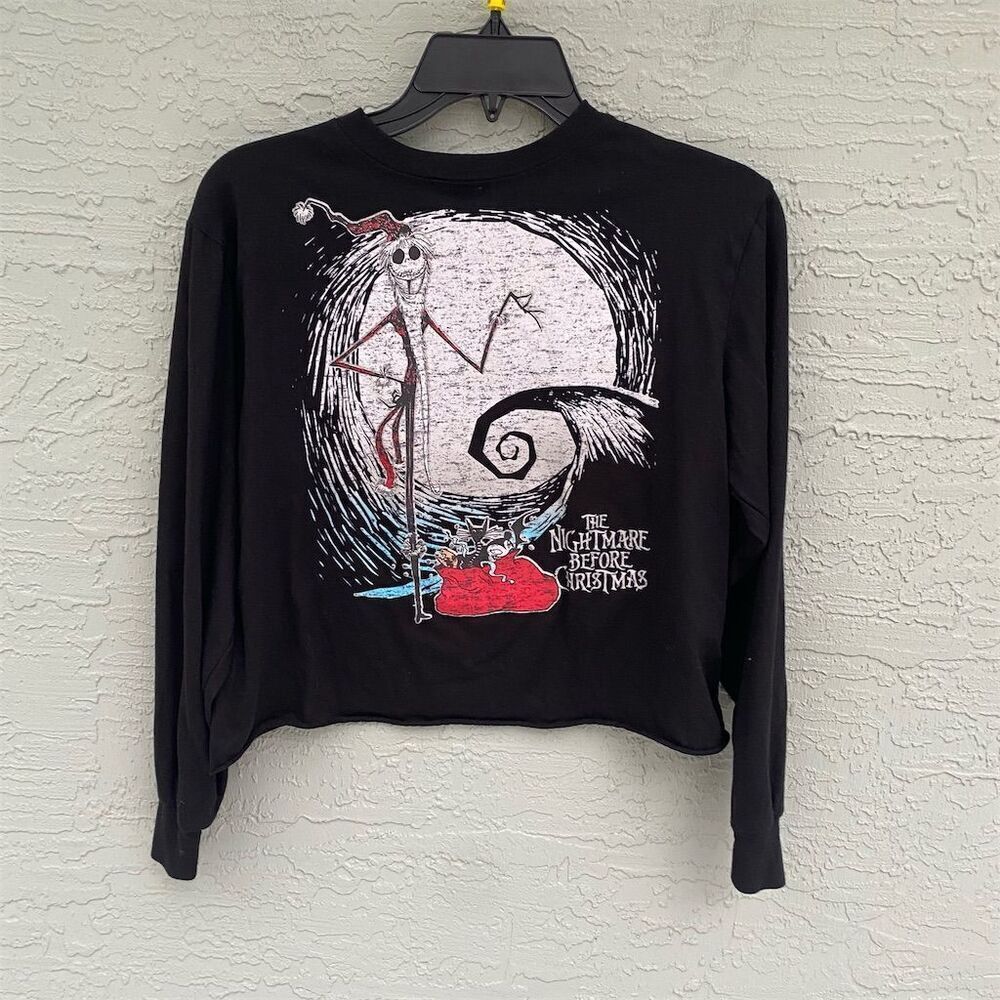 Disney Nightmare Before Christmas Long Sleeve Shirt M Jack Skellington Zero